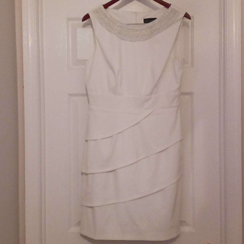 Connected Apparel White Dress Size 12